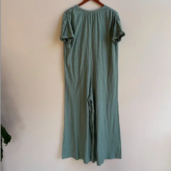 FP Beach Free People My Go-To Jumpsuit - Green (Size: XS) - Picture 2 of 3